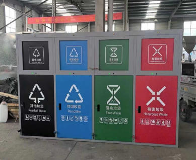 鋼制四分類垃圾桶：鍍鋅工藝賦能環(huán)?；A建設，實用主義引領分類新潮流