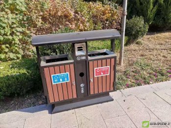 山東地區鋼木分類垃圾桶出廠價批發